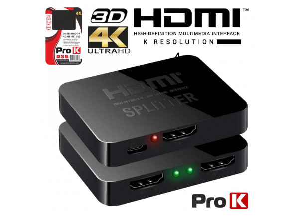 ProK   Distribuidor HDMI 1 Entrada 2 Saídas 4K